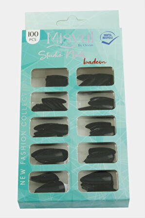 Misyul Badem Parlak Takma Tırnak 100 Adet