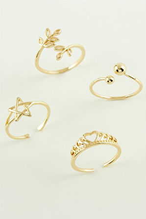 Karışık Lüx Çelik Eklem Yüzük 1 Adet