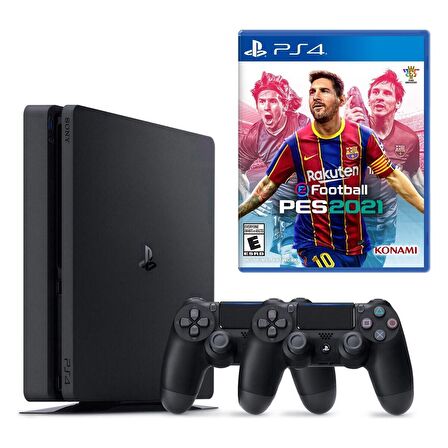 Sony Playstation 4 Slim + 2.Dualshock + PS4 Pes 2021