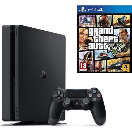 Sony Ps4 Slim 500 GB Oyun Konsolu(Türkçe Menü) + Gta 5