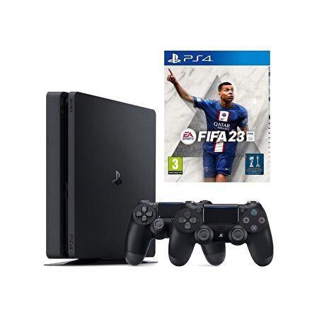 Sony Playstation 4 Slim + 2.Dualshock + Ps4 Fifa 23