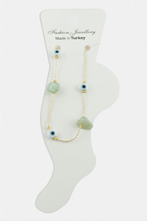 Nazar Kırık Doğaltaşlı Boncuk Halhal