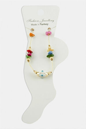 Nazar Göz Kırık Doğaltaşlı Halhal