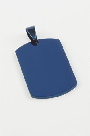 Künye İsim Yazılabilir Çelik Kolye Ucu 2*3,5 cm