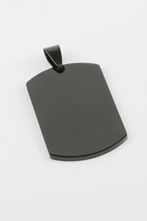 Künye İsim Yazılabilir Çelik Kolye Ucu 2,2*3,8 cm