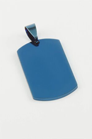 Künye İsim Yazılabilir Çelik Kolye Ucu 2,2*3,8 cm