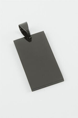 Dikdörtgen İsim Yazılabilir Çelik Kolye Ucu 1,6*3,5 cm