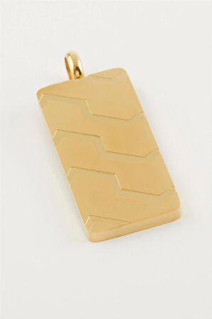 Dikdörtgen İsim Yazılabilir Çelik Kolye Ucu 2,5*3,5 cm