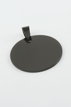 Yuvarlak İsim Yazılabilir Çelik Kolye Ucu 3 cm