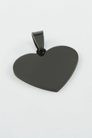 Kalp İsim Yazılabilir Çelik Kolye Ucu 3 cm