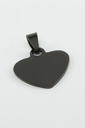 Kalp İsim Yazılabilir Çelik Kolye Ucu 2,3 cm