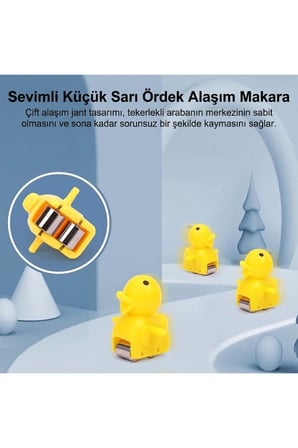  Sevimli Ördek Işıklı ve Müzikli Kaydıraklı Merdiven İnen Eğlenceli Oyuncak Seti (3+ Yaş)