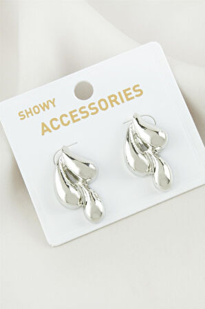 Su Damlası Metal Küpe