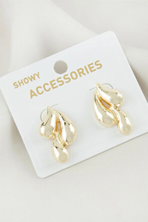 Su Damlası Metal Küpe