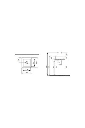 Vessel Tezgah Üstü Lavabo 38X38 cm Mat Beyaz 1173-002-0125