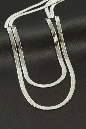 İtalyan Zincirli İkili Çelik Kolye