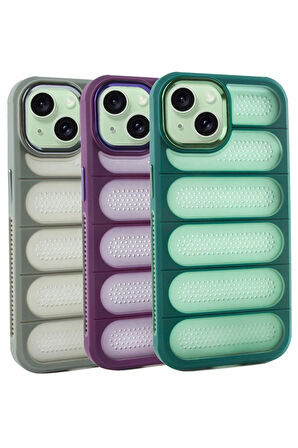 iPhone 15 Noktalı Lüx Sas Kapak Kılıf