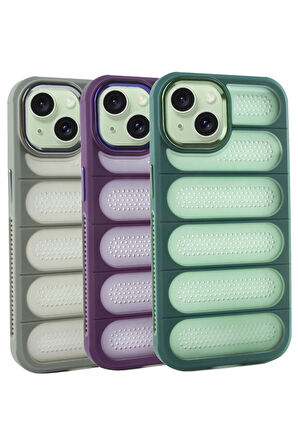 iPhone 15 Noktalı Lüx Sas Kapak Kılıf