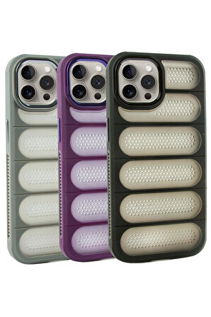 iPhone 15 Pro Noktalı Lüx Sas Kapak Kılıf