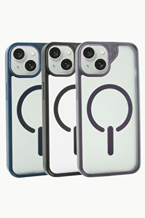 iPhone 15 6.1 Lüx Magsaff Kapak Kılıf