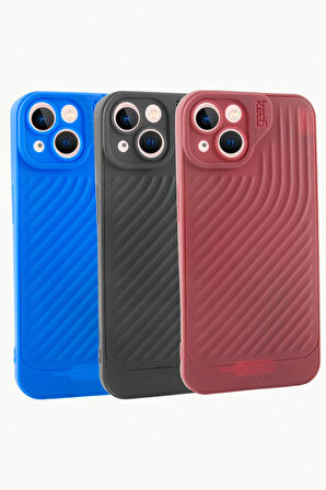 iPhone 13 6.1 Çizgili Lüx Gear Silikon Kılıf