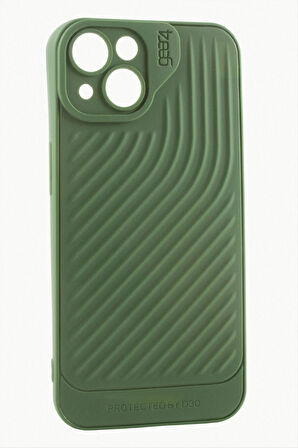 iPhone 15 6.1 Çizgili Lüx Gear Silikon Kılıf