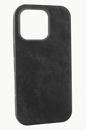 iPhone 16 Pro Nubuk Lüx Velvet Silikon Kılıf