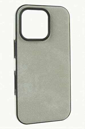 iPhone 16 Pro Nubuk Lüx Velvet Silikon Kılıf