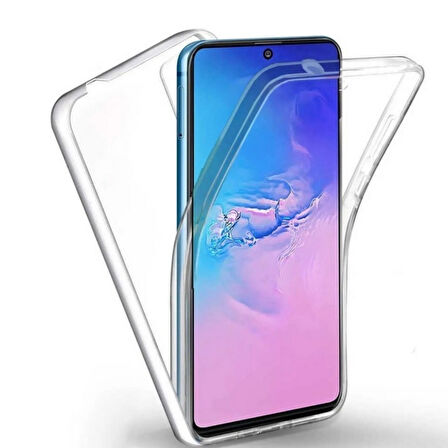 Gpack Samsung Galaxy M31S Kılıf Ön Arka Şeffaf Silikon Koruma