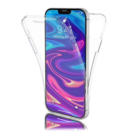 Gpack Apple iPhone 12 Pro Kılıf Ön Arka Şeffaf Silikon Koruma
