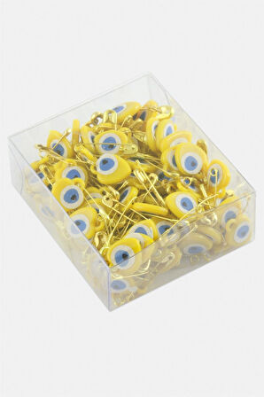 Kalp Nazar Boncuklu Çengel İğne 100 Adet