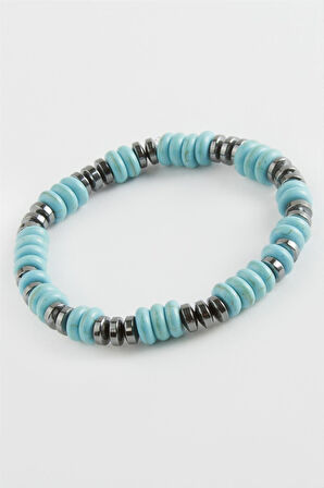 Hematit Turkuaz Doğaltaş Bileklik