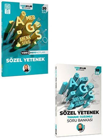 Yediiklim 2026 MEB AGS Ahenk Serisi Türkçe Sözel Yetenek Video Ders Notları ve Soru Bankası Seti 
