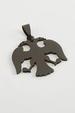 Çift Başlı Kartal Çelik Kolye Ucu 3 cm