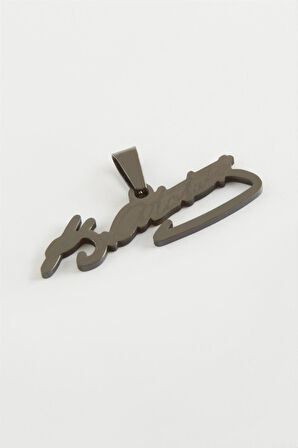 Atatürk İmzalı Çelik Kolye Ucu 3,5 cm