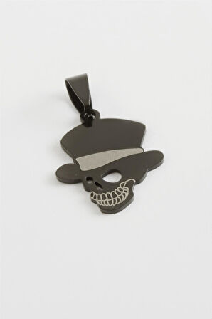 Ottoman Şapkalı Kuru Kafa Çelik Kolye Ucu 2,5 cm