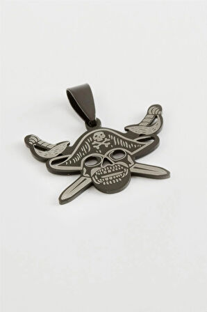 Kılıç Kuru Kafa Çelik Kolye Ucu 3 cm