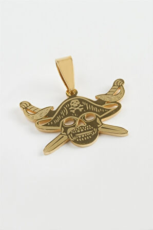 Kılıç Kuru Kafa Çelik Kolye Ucu 3 cm