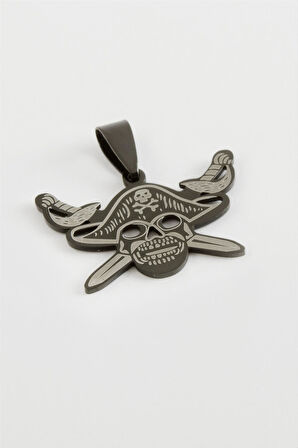 Kılıç Kuru Kafa Çelik Kolye Ucu 3 cm