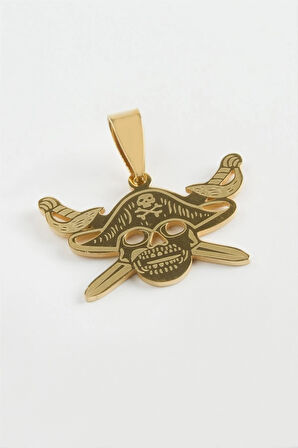 Kılıç Kuru Kafa Çelik Kolye Ucu 3 cm