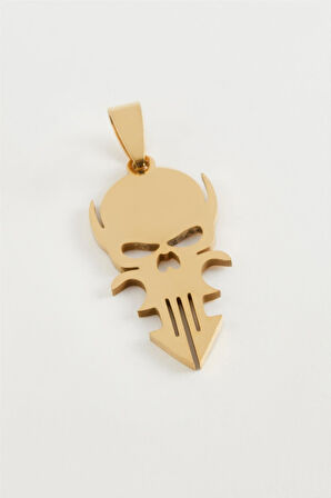 Kuru Kafa Çelik Kolye Ucu 3,5 cm