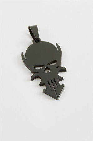 Kuru Kafa Çelik Kolye Ucu 3,5 cm