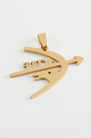 Ok Yay Çelik Kolye Ucu 4 cm