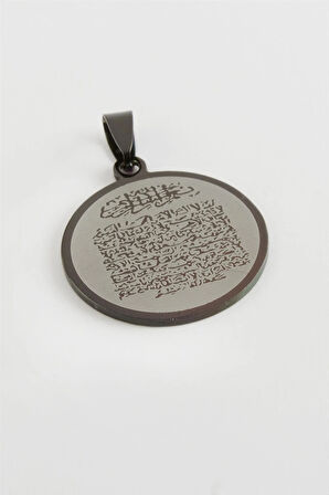 Ayetel Kürsi Çelik Kolye Ucu 3 cm