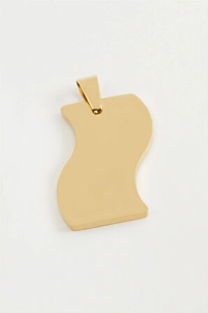 Bayrak İsim Yazılabilir Çelik Kolye Ucu 3 cm