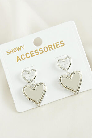 Kalp Trend Metal Küpe