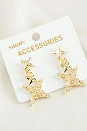 Yıldız Trend Metal Küpe