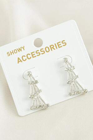 Kule Trend Taşlı Küpe