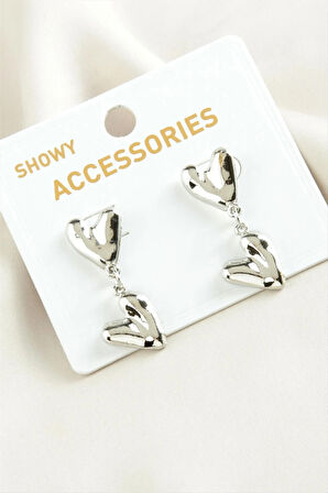 Kalp Trend Metal Küpe