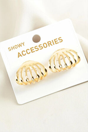 Yelpaze Trend Metal Küpe